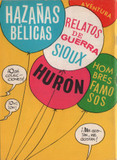 Verso de Hazañas del Oeste (Toray - 1962) -172- Número 172