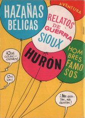 Verso de Hazañas del Oeste (Toray - 1962) -175- Número 175