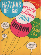 Verso de Hazañas del Oeste (Toray - 1962) -180- Número 180