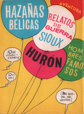Verso de Hazañas del Oeste (Toray - 1962) -182- Número 182