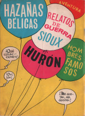 Verso de Hazañas del Oeste (Toray - 1962) -184- Número 184