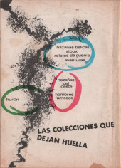 Verso de Hazañas del Oeste (Toray - 1962) -185- Número 185