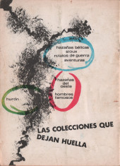 Verso de Hazañas del Oeste (Toray - 1962) -187- Número 187