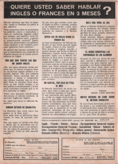 Verso de Hazañas del Oeste (Toray - 1962) -189- Número 189