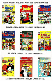 Verso de Le jeune Archie (Éditions Héritage) -17- Tome 17