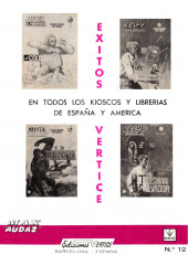 Verso de Max Audaz (1re série - Vértice - 1965) -12- La maldición de 