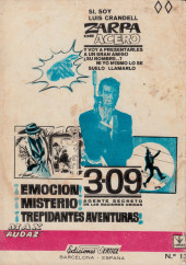 Verso de Max Audaz (1re série - Vértice - 1965) -13- El misterio de la bahia