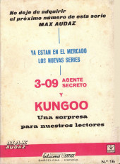 Verso de Max Audaz (1re série - Vértice - 1965) -16- Peor que una pesadilla