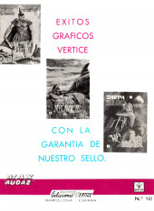 Verso de Max Audaz (1re série - Vértice - 1965) -18- El halcón humano