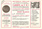 Verso de Aventuras del FBI Vol.1 -5- La garra escarlata