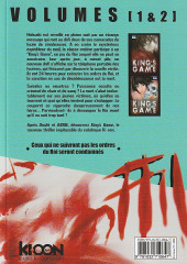 Verso de King's Game -INT1- Volumes 1 & 2