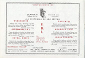 Verso de Aventuras del FBI Vol.1 -145- Aventura en el Far-West