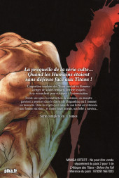 Verso de L'attaque des Titans - Before The Fall -1a2022- Tome 1