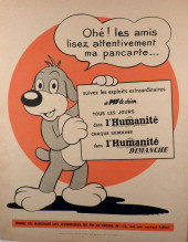 Verso de Pif le chien (1re série - Vaillant) -12- Pif 1re série n°12