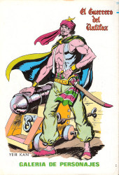 Verso de El Guerrero del Antifaz (3e édition - 1984) -11- Número 11