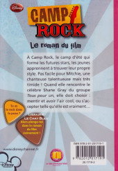 Verso de Walt Disney (Bibliothèque Rose) - Camp Rock - Le roman du film