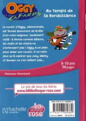 Verso de Oggy et les cafards (Bibliothèque Rose) -4- Au temps de la Renaissance