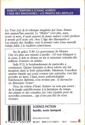 Verso de (AUT) Caza -1993- Robots temporels - L'âge des dinosaures (J'ai lu N°3473)