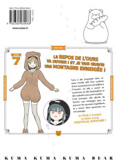 Verso de Kuma kuma kuma bear -7- Tome 7