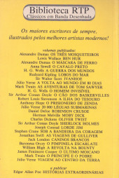 Verso de Biblioteca RTP - Clássicos em Banda Desenhada -27- Viagem ao Centro da Terra