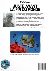 Verso de Juste avant la fin du monde