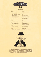Verso de Humor com humor se paga -23- A preto e branco - 1º volume