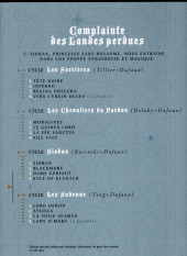 Verso de Complainte des Landes perdues -2PUB2024- Sioban 2 - Blackmore