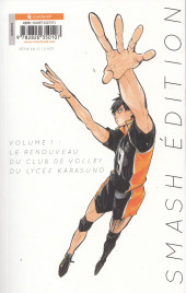 Verso de Haikyu !!  Les As du Volley (Édition Smash) -1- Tome 1