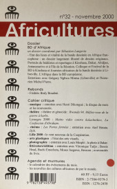 Verso de (DOC) Africultures -32- BD d'Afrique