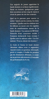 Verso de (DOC) Études et essais divers - Le Guide de l'Auteur de Bande Dessinée