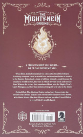 Verso de Critical Role: The Mighty Nein Origins -2- Caleb Widogast