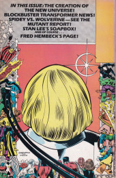 Verso de Marvel Age (1983) -44- Behold...the new universe