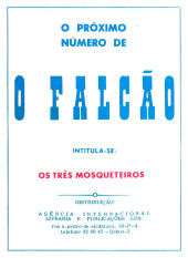 Verso de O Falcão (Serie 2) -334- ENE 3, Um Homem Ambicioso