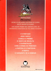 Verso de Zorro (en portugais - Edinter) -INT- Antologia Zorro