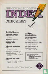 Verso de Official Justice League of America Index (1986) -5- Issue #5