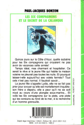Verso de Six compagnons (les) romans -16- Les Six Compagnons et le Secret de la calanque