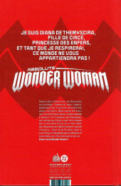 Verso de Absolute Wonder Woman -1- La Dernière Amazone