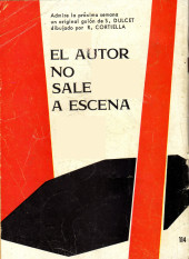 Verso de Brigada secreta (Toray - 1962) -114- Crimen para una sentencia