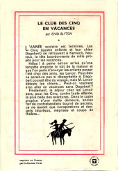 Verso de Le club des Cinq (Poche) -4a1959- Le Club des cinq en vacances