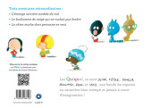 Verso de Les quiquoi - Trois aventures extraordinaires avec une sorcière maladroite, un bonhomme de neige qui parle et un chien vraiment très moche
