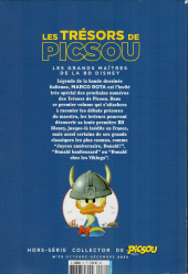 Verso de Picsou Magazine Hors-Série -72- Les Trésors de Picsou - Les grands maîtres de la BD Disney - Marco Rota / Tome 1