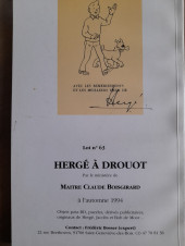 Verso de (Catalogues) Ventes aux enchères - Claude Boisgirard - Boisgirard - Hergé à Drouot - samedi 4 juin 1994 - Paris Drouot-Richelieu