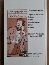 Verso de (Catalogues) Ventes aux enchères - Claude Boisgirard - Boisgirard - Bulles à Drouot - samedi 30 septembre 1995 - Paris Drouot-Richelieu