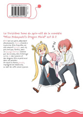 Verso de Miss Kobayashi's Dragon Maid - Kanna's Daily Life -3- Tome 3