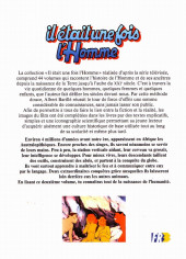 Verso de Il était une fois l'homme -2- Les premiers hommes