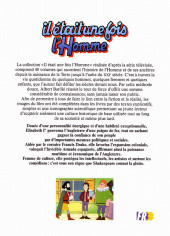 Verso de Il était une fois l'homme -28- L'Angleterre d'Elizabeth