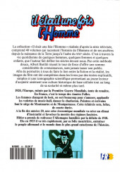 Verso de Il était une fois l'homme -39- Des années folles à la guerre de 1939