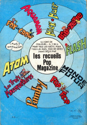 Verso de Aquaman (Pop magazine) -Rec05- Album N°71 (du n°13 au n°15)