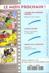 Verso de Mickey Parade -177- La guerre des supermarchés