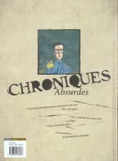 Verso de Chroniques absurdes -2- Un monde de brutes